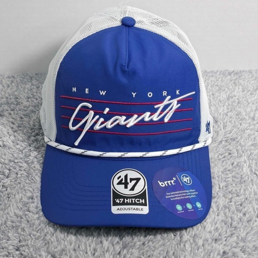 '47 Hitch Brrr New York Giants NFL Rope Trucker Meshback Snapback Hat Cap NEW